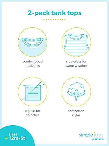 Simple Joys by Carter's Boys' Multi-Pack Muscle Tank Simple Joys by Carter's Boys' Multi-Pack Muscle Tank